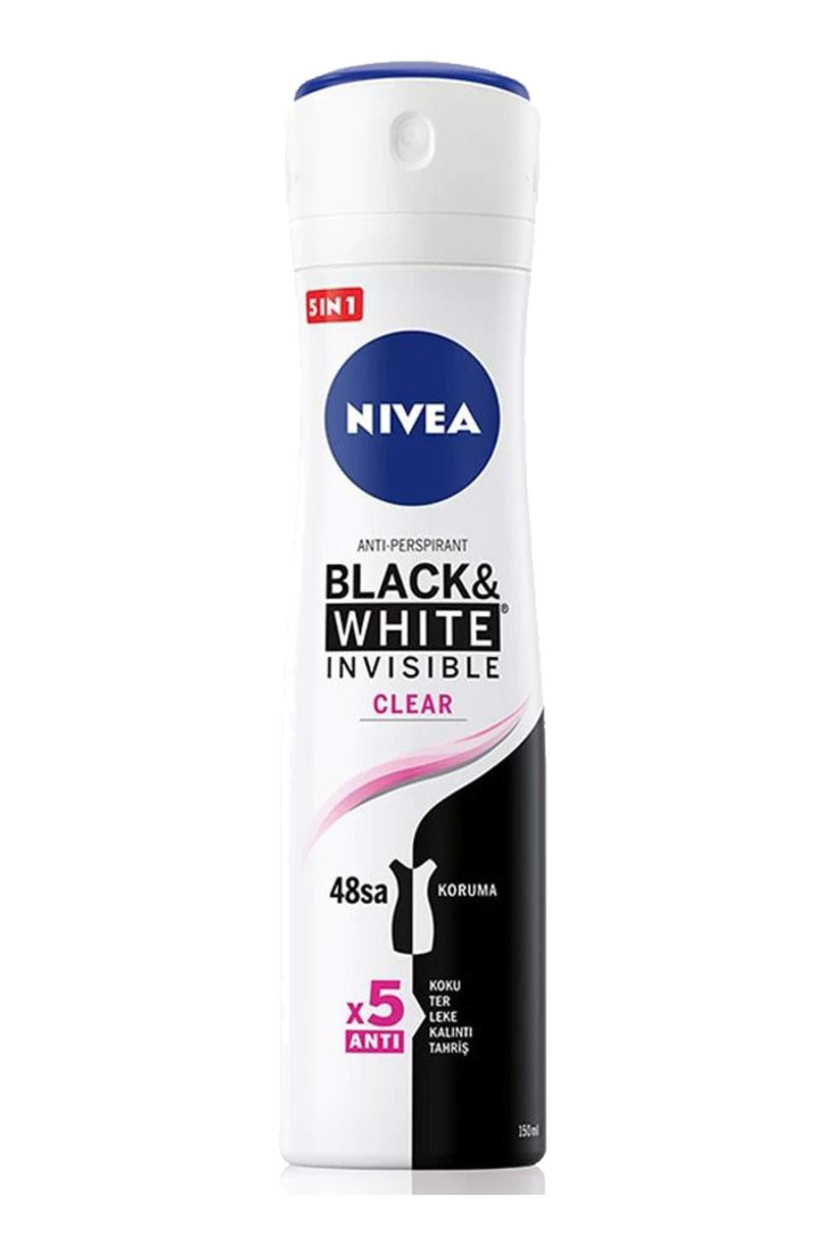 2 Adet Invisible Black & White Clear Kadın Deodorant Sprey 150 ml