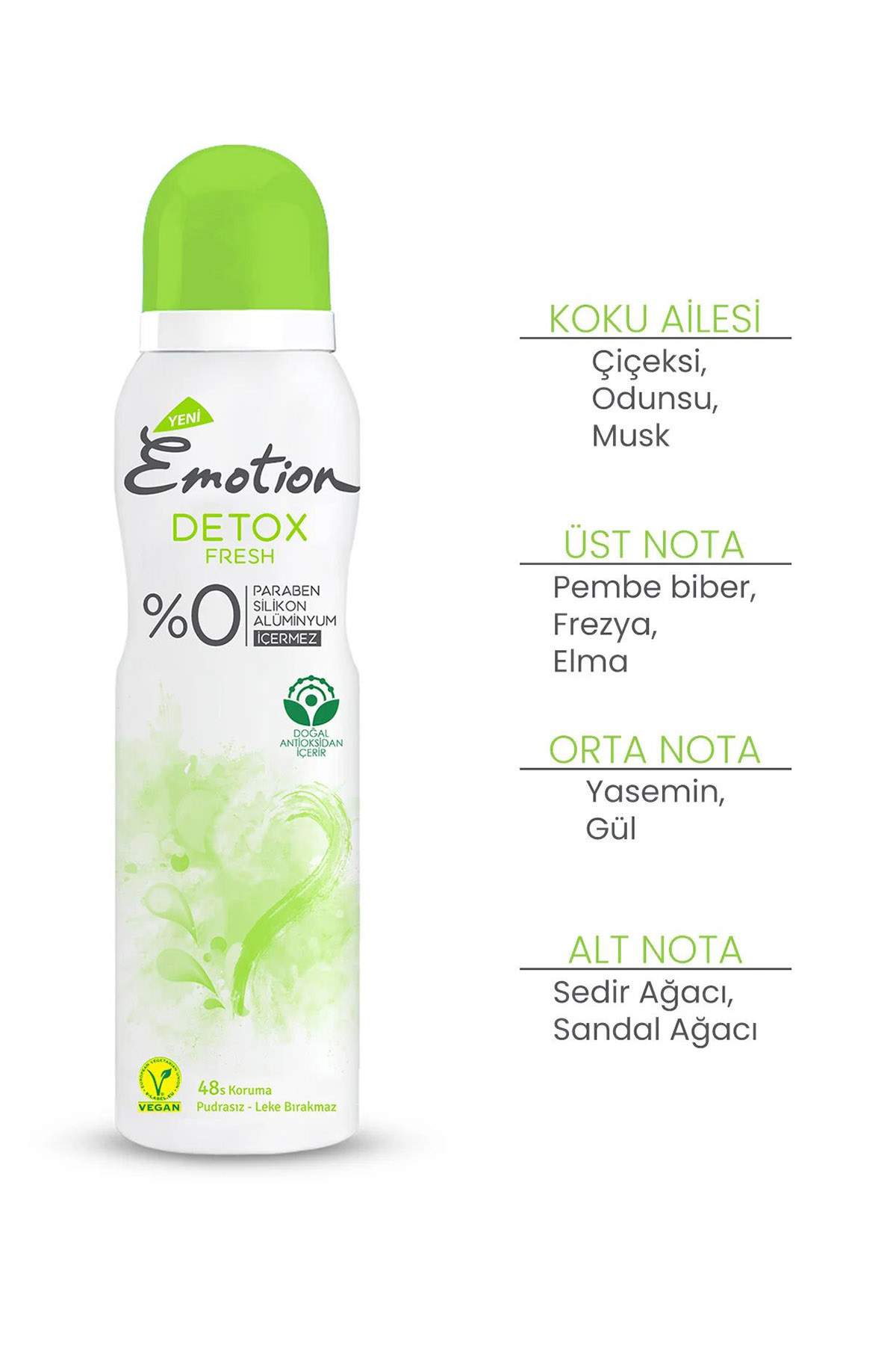 2 Adet Detox Fresh Kadın Deodorant Sprey 150 ml