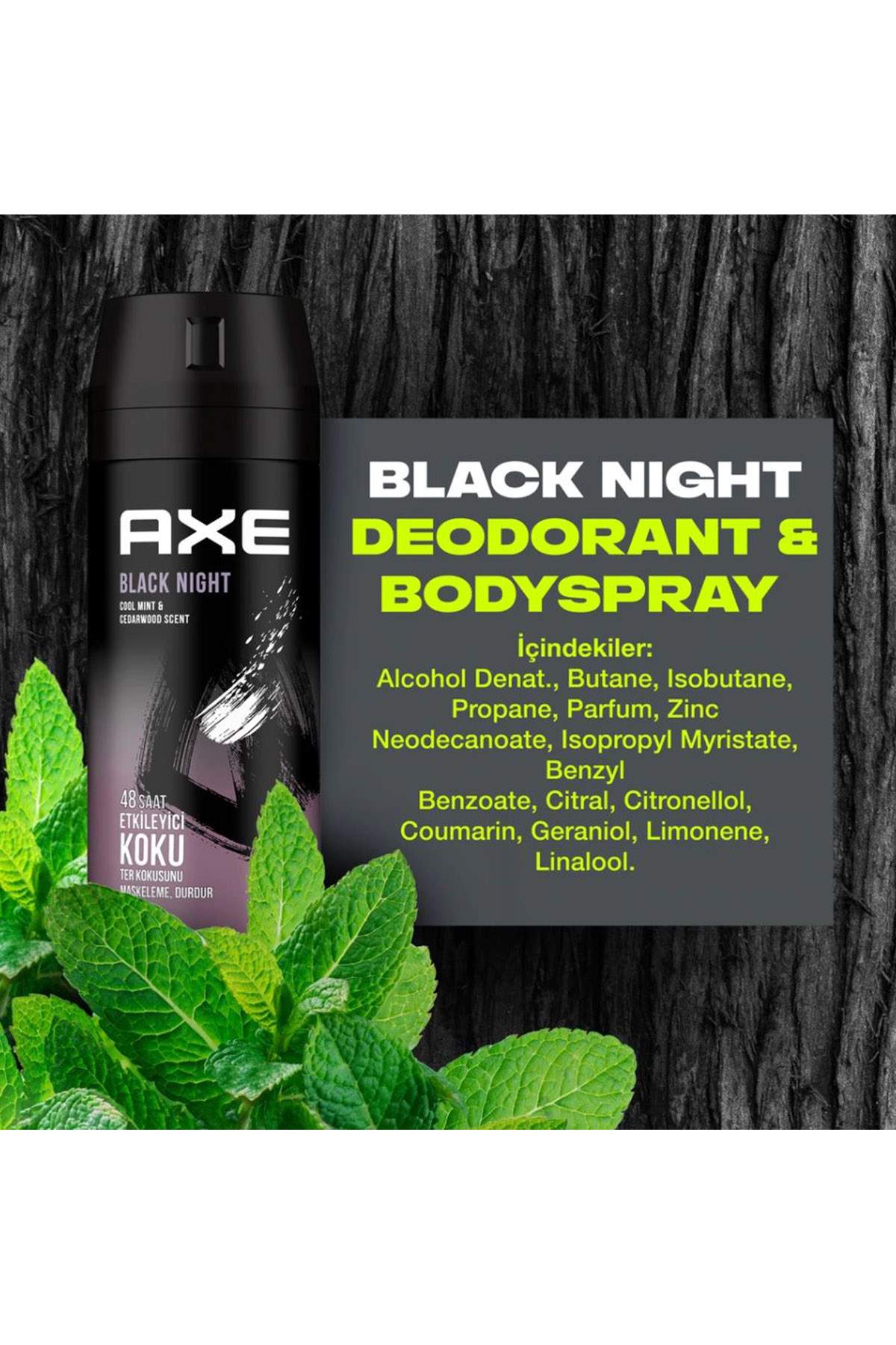 2 Adet Black Night Erkek Deodorant Sprey 150 ML