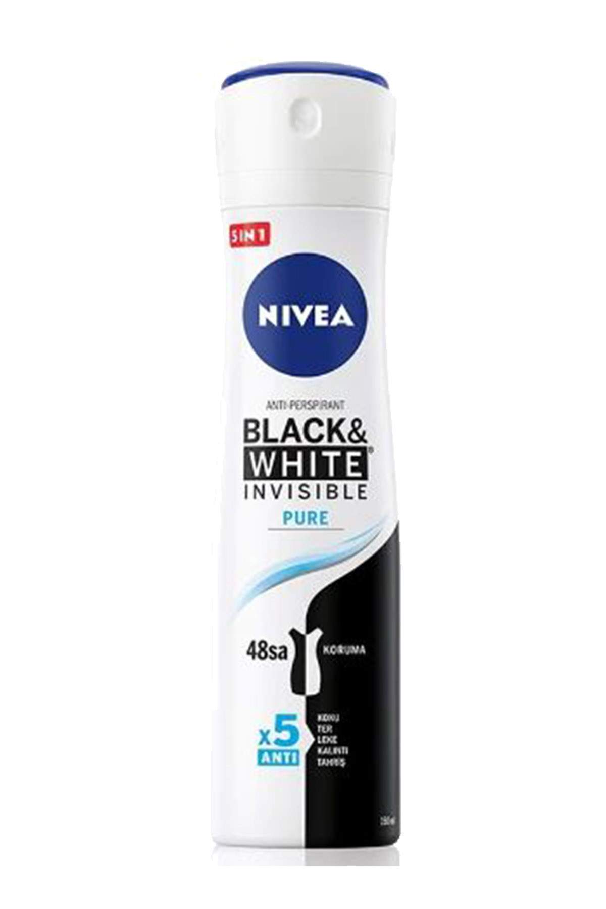 2 Adet Invisible Black & White Pure Kadın Deodorant Sprey 150 ml