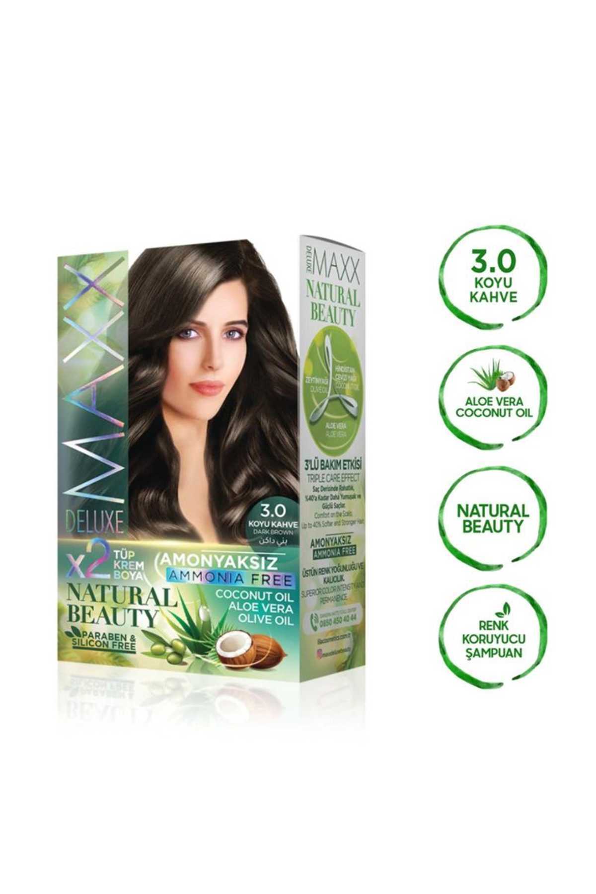 Natural Beauty Amonyaksız Saç Boyası 3.0 Koyu Kahve