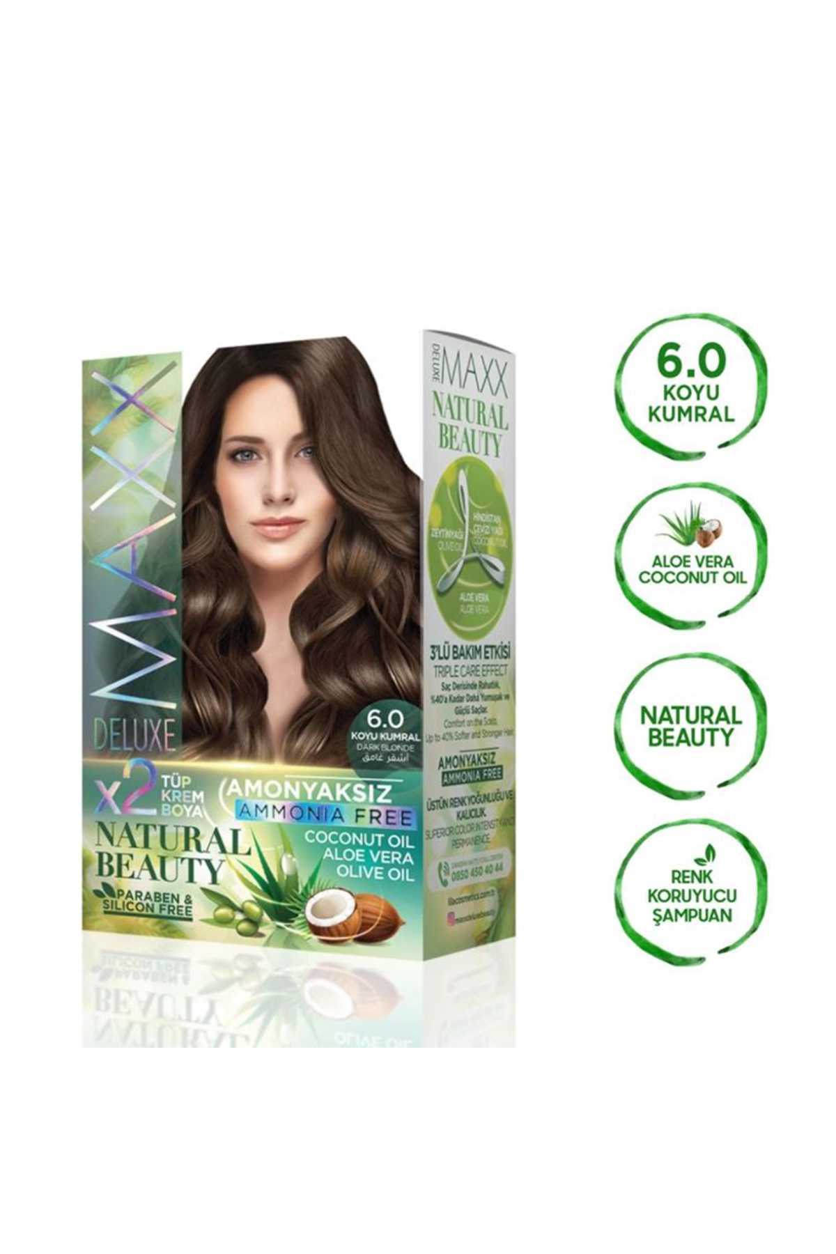 Natural Beauty Amonyaksız Saç Boyası 6.0 Koyu Kumral