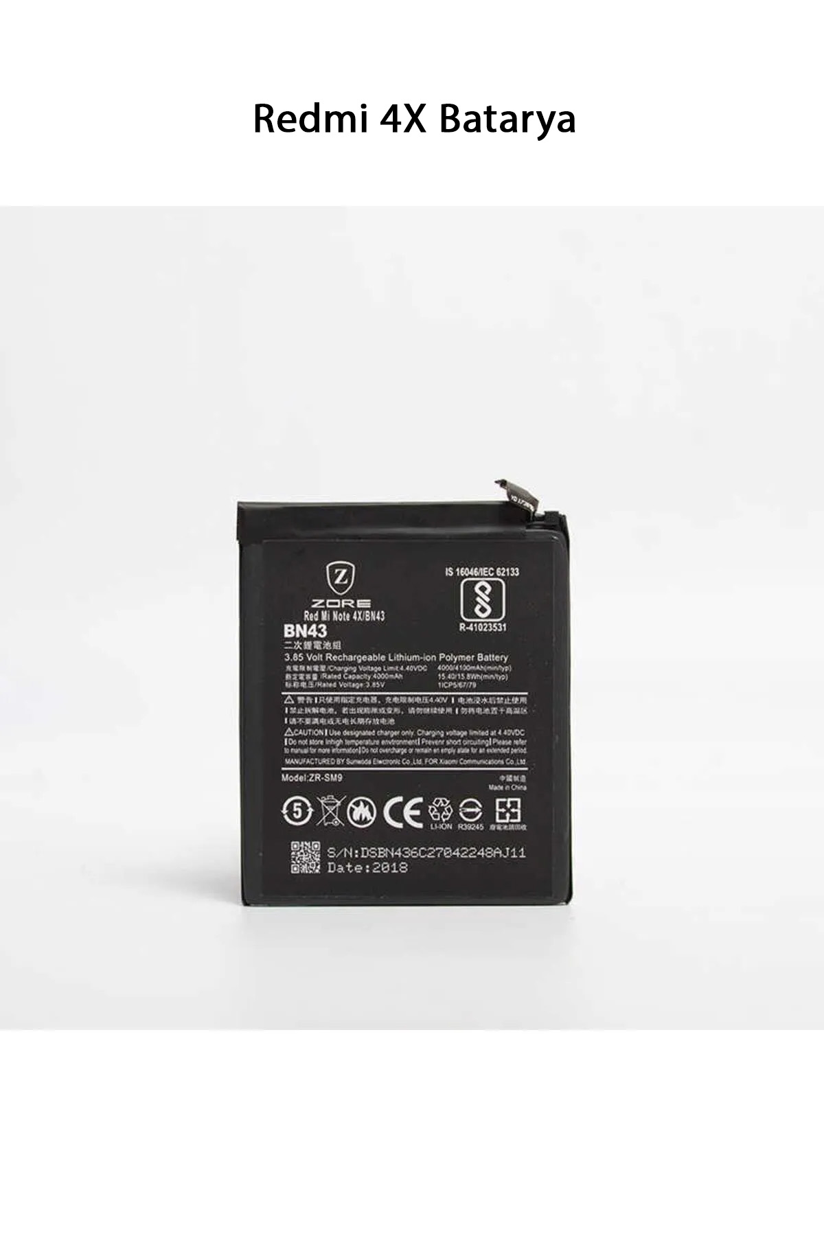 Redmi 4X Telefonlarla Uyumlu Batarya 4100 mAh