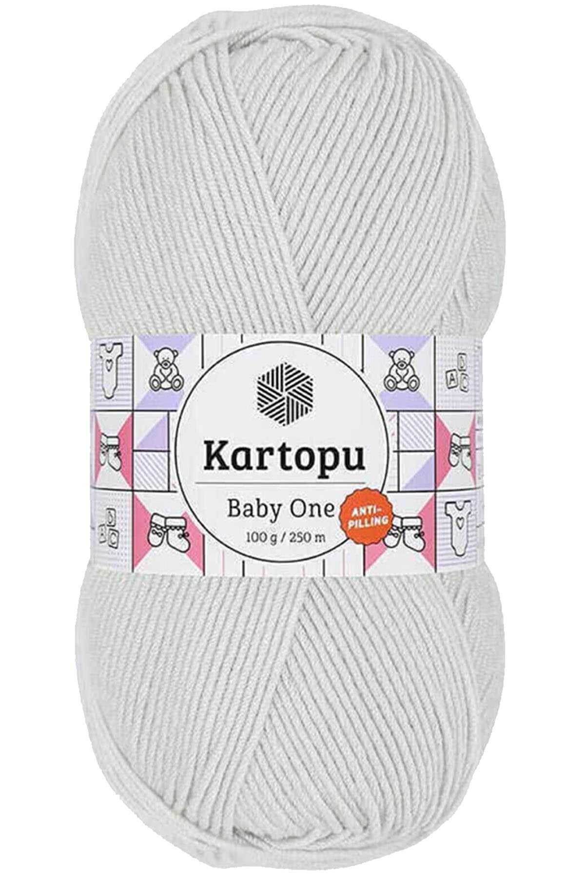 Baby One Tüylenmeyen El Örgü İpi Yünü Gümüş Gri K993