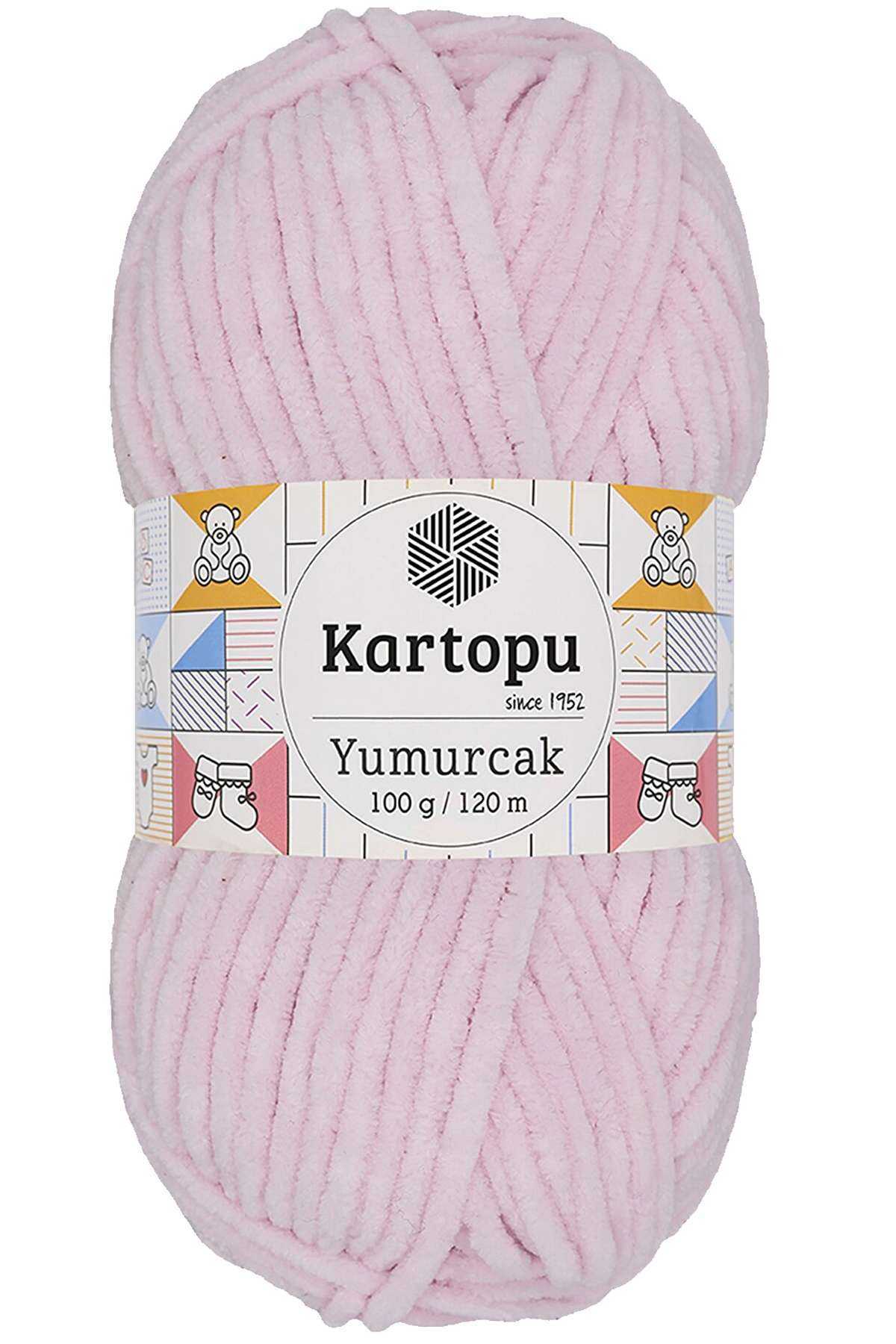 Yumurcak Kadife El Örgü İpi Toz Pembe K1562