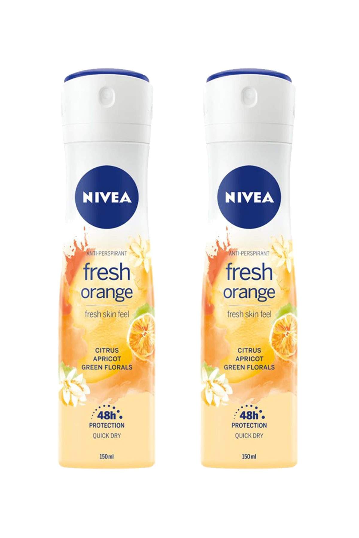 2 Adet Fresh Orange Kadın Deodorant Sprey 150 ml