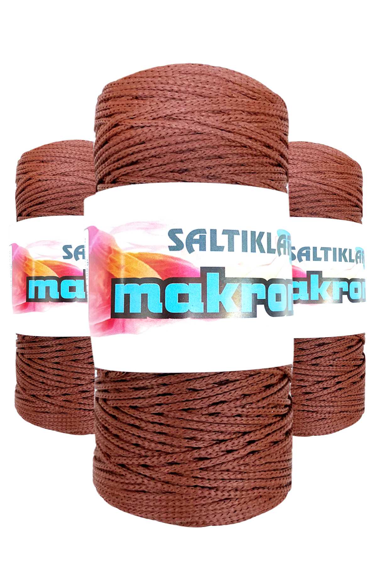 3 Adet Polyester Makrome İpi 2060 Taba 100 gr