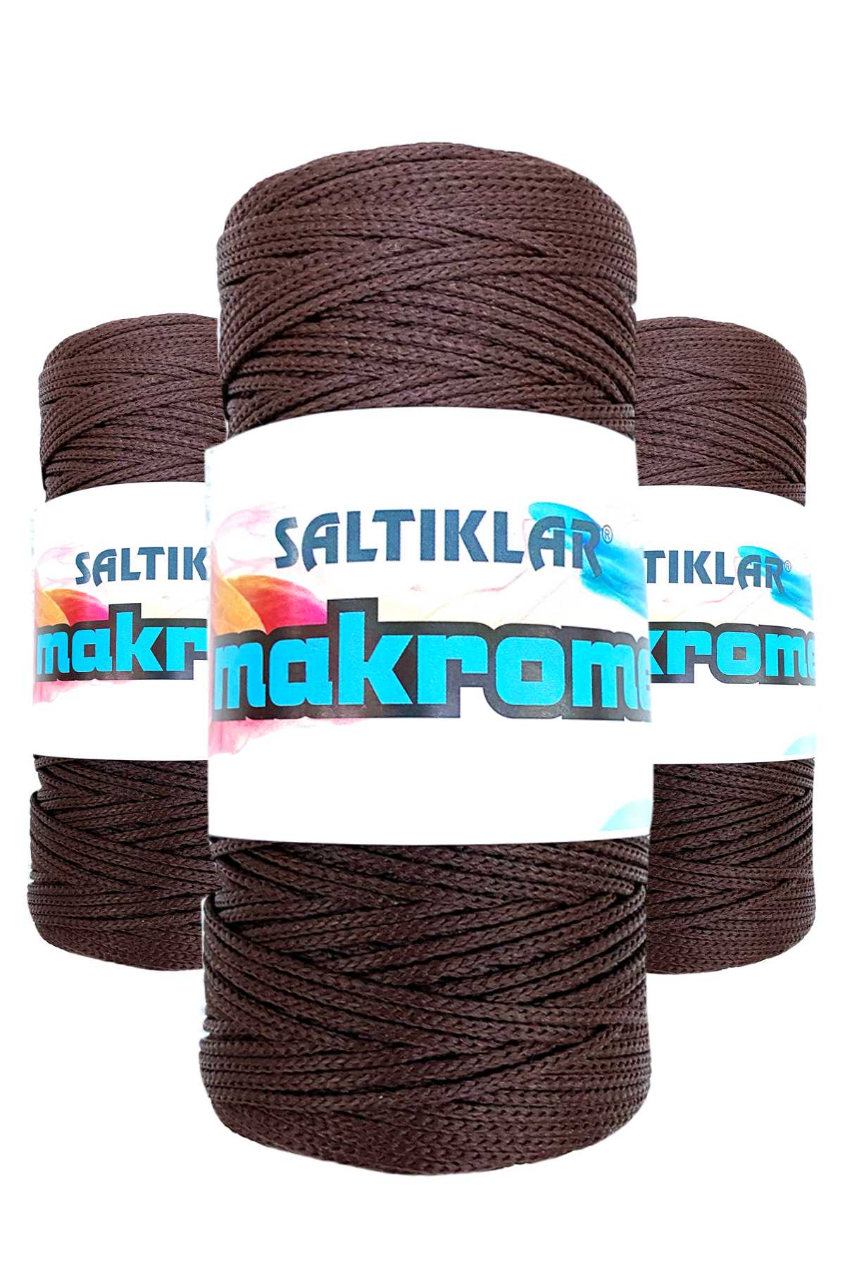 3 Adet Polyester Makrome İpi 2070 Kahve 100 gr