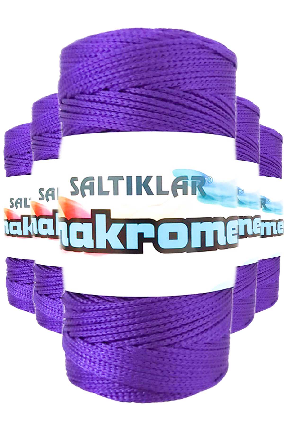 5 Adet Polyester Makrome İpi 4250 Mor 100 gr