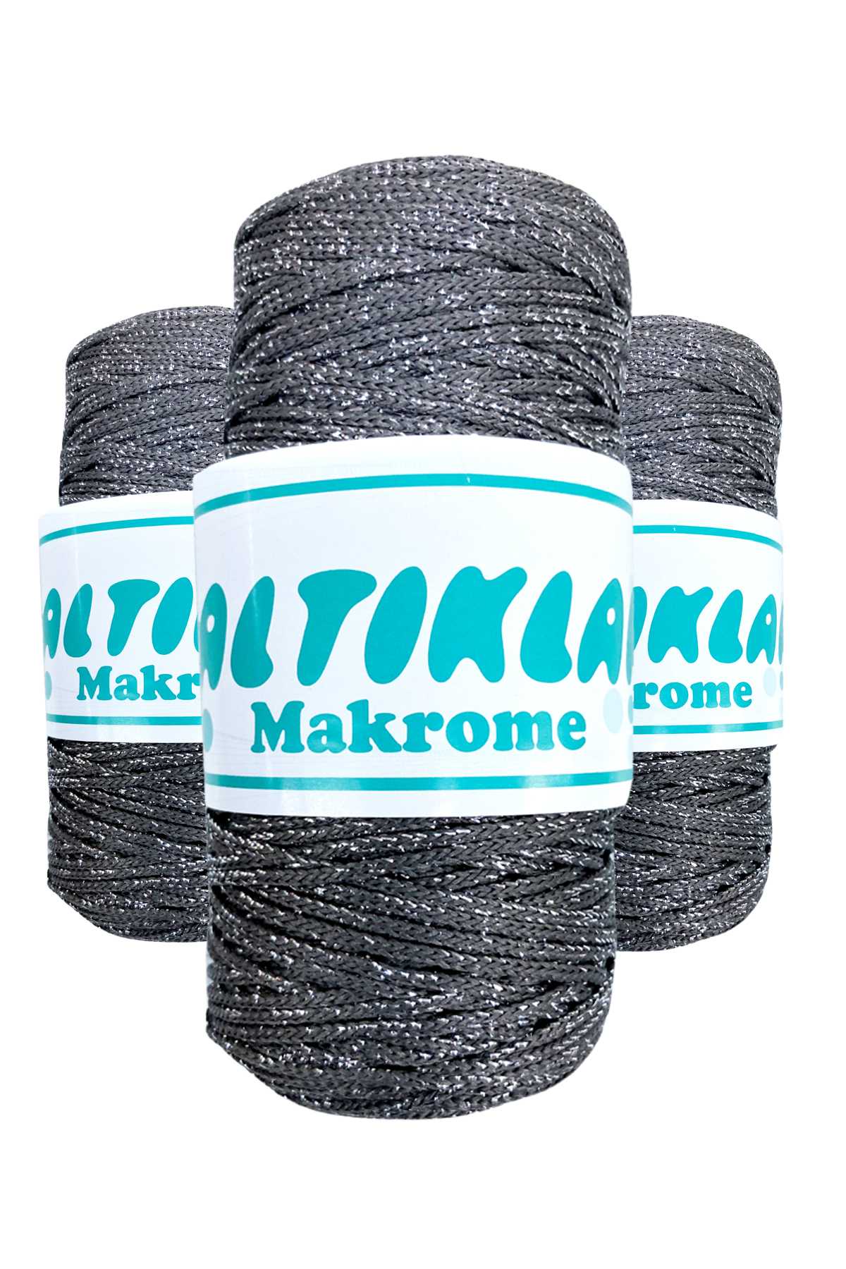 3 Adet Polyester Simli Makrome İpi S-420