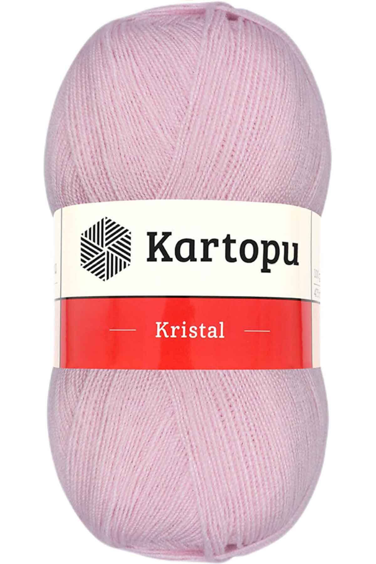 Kristal Çift Katlı El Örgü Lif İpi Açık Pembe K699