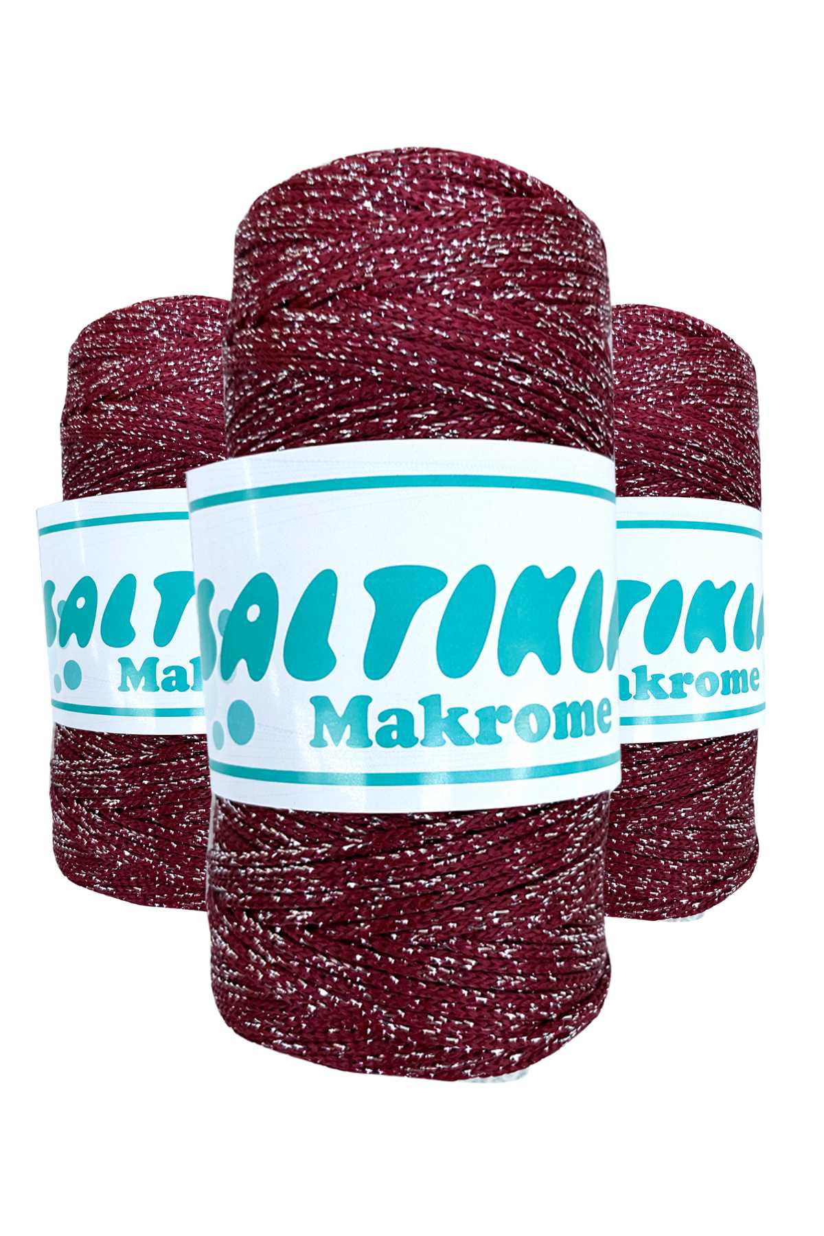 3 Adet Polyester Simli Makrome İpi SG-1560