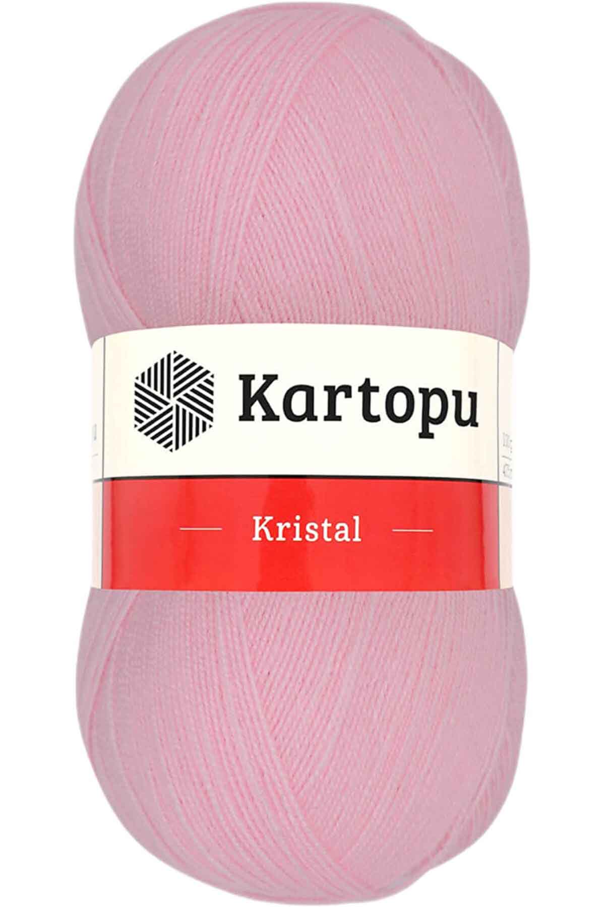 Kristal Çift Katlı El Örgü Lif İpi Bebe Pembe K788