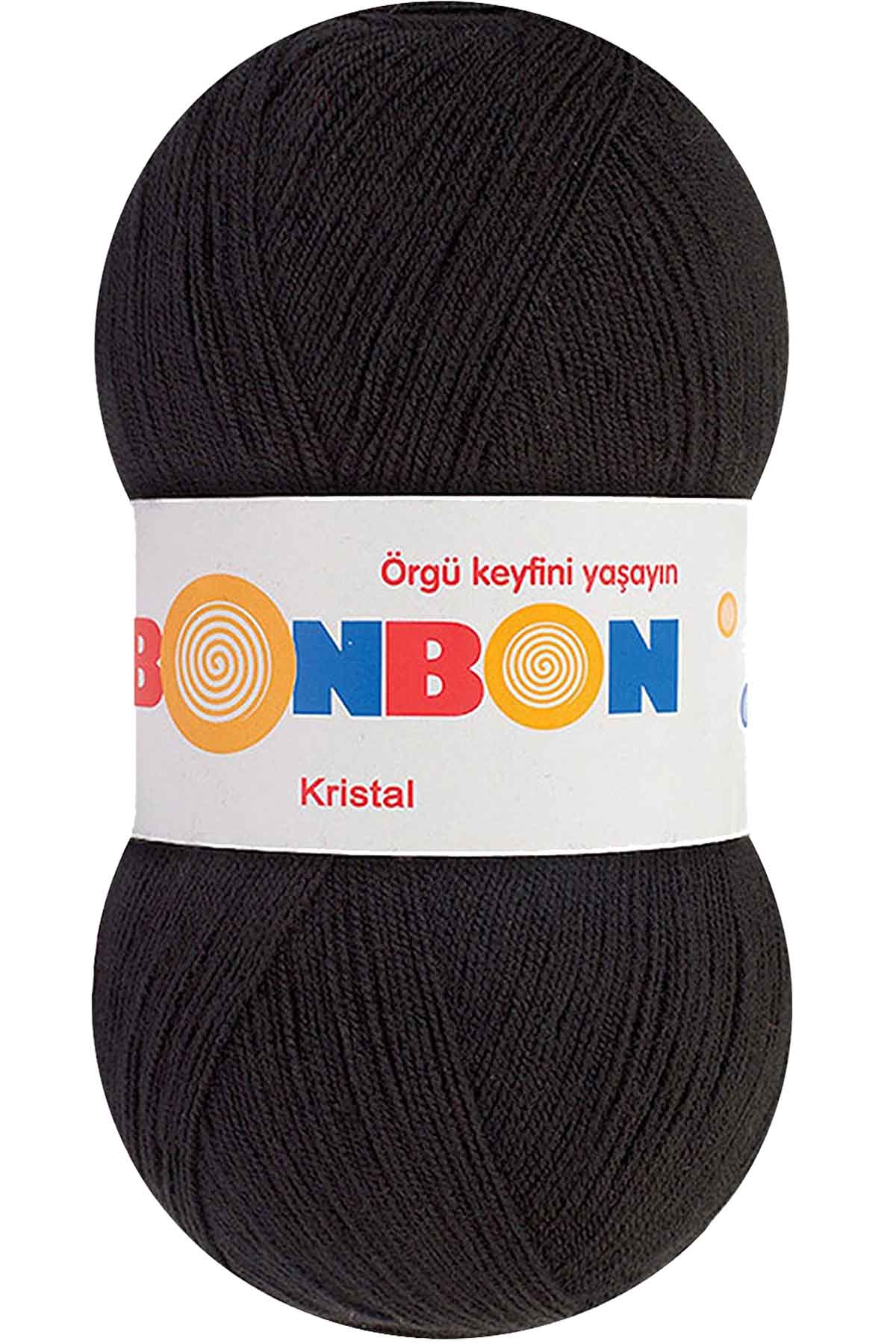 Kristal El Örgü Lif İpi Siyah 98206