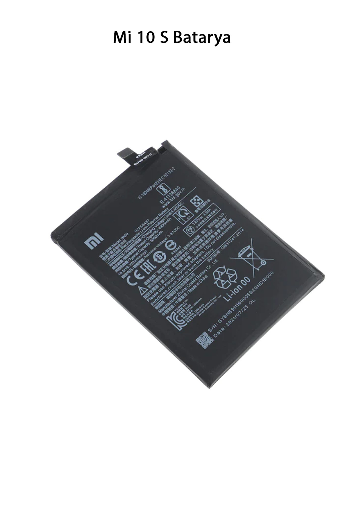 Mi 10 S Telefonlarla Uyumlu Batarya Pi 4780 mAh