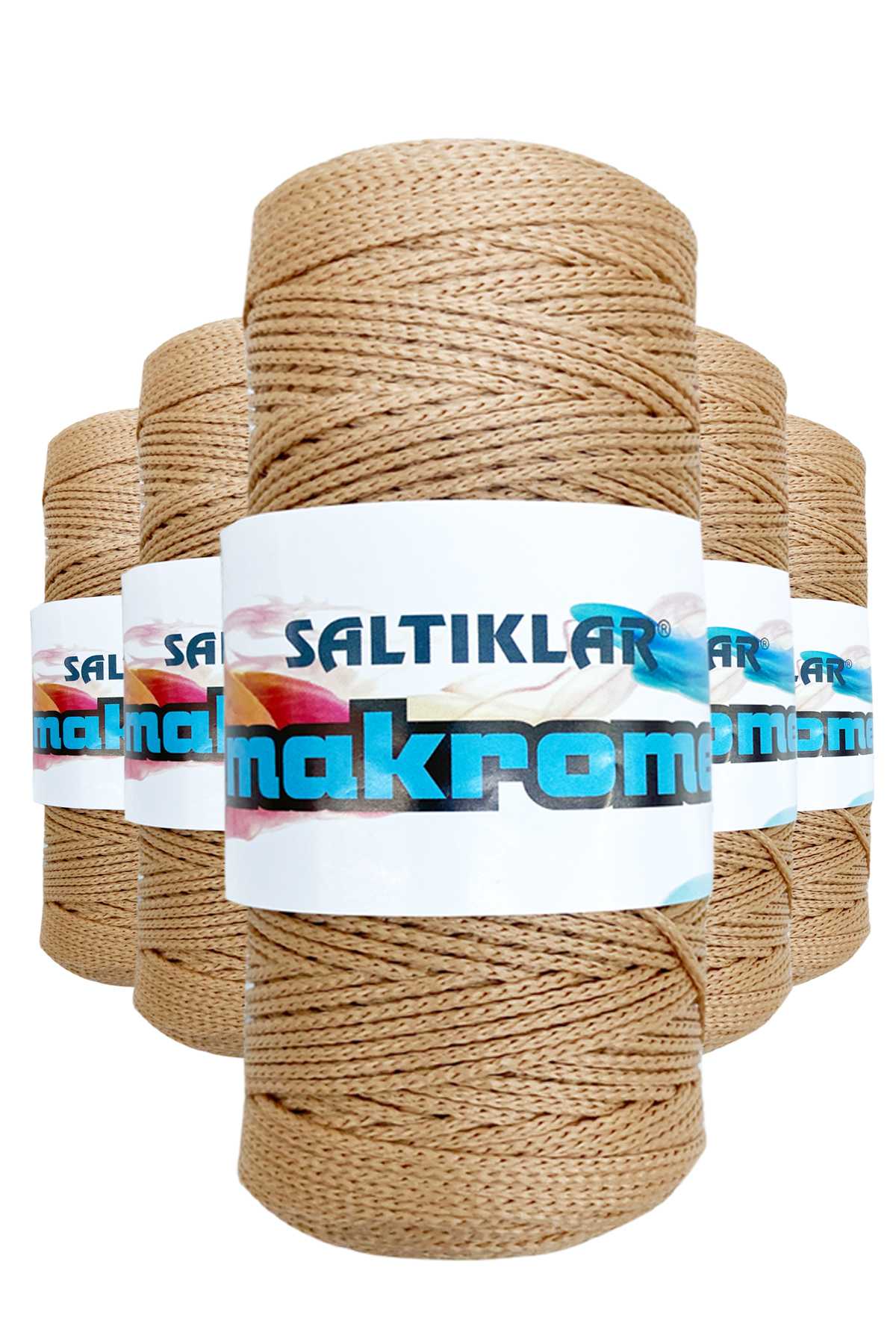 5 Adet Polyester Makrome İpi 32 Nohut 100 gr